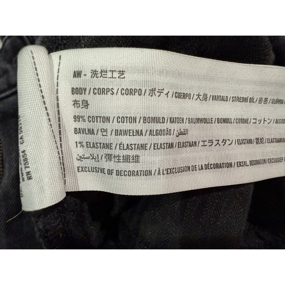 Abercrombie & Fitch Black The 90s Straight Ultra High Rise Jeans Raw Hem 27 4R - Picture 6 of 8